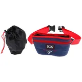 DOOG Leckerlibeutel Treat Pouch - Snacktasche/Leckerlitasche Large navy/rot