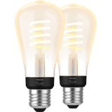 Philips Hue Filamentlampe White Ambiance Edison E27 Doppelpack