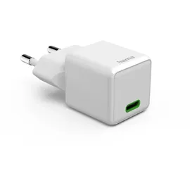 Hama Schnellladegerät USB-C Super-Mini-Charger PD 20 W Weiß