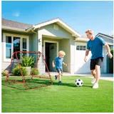 Homcom Fußball Rebounder Kickback Tor Rückprallwand Netz, beidseitiger Rückprall