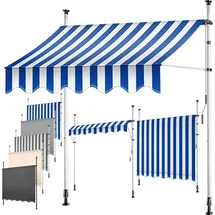 Kesser Klemmmarkise 200 cm blau-weiß