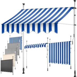 Kesser Klemmmarkise 200 cm blau-weiß