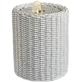 MARELIDA Zimmerbrunnen beleuchtet Innen Tischbrunnen Rattan Korb 20cm weiß