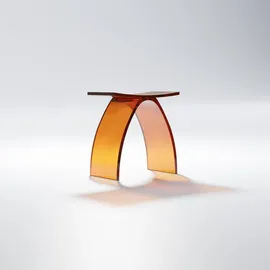 Steinberg Serie 432 Hocker, aus Polyresin, 415x225x420mm, 432710031, Farbe: Amber