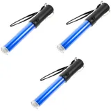 DIYEAH 3 Stück Leuchtstab Blau Kreativer Fluoreszierender Verkehrs und Konzert Stick Robustes Dekoratives Party Knicklicht für Sichere und Notbeleuchtung