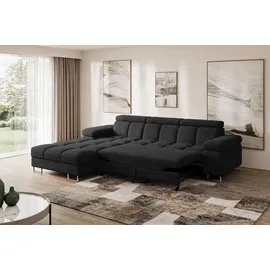 altdecor Ecksofa Cord mit Schlaffunktion 2-Sitzer Beige