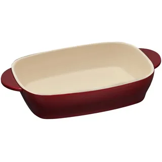 RESTO Kitchenware Auflaufform Fornax Backform Lasagneform Ofenform Spülmaschinengeeignet, Keramik, (1-St), Rechteckig aus Keramik, rot, in 2 Größen, für Brot, Lasagne, Brownie rot 2,35 l | 21 cm x 31,5 cm x 5,2 cm