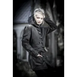 Gothicana by EMP Damen schwarzer Parka mit Nieten 3XL - 3XL