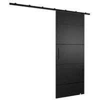 ABIKS MÖBEL Schiebetür Innenschiebetür Schiebetür Schiebetürsystem ZONDA IV schwarz 90 cm x 204 cm