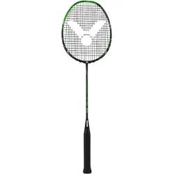 Victor Badmintonschläger Ultramate 7 (ausgewogen, steif) schwarz/grün - besaitet -