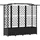 vidaXL Hochbeet mit Rankgitter und Dach 204 x 40 x 141 cm Schwarz