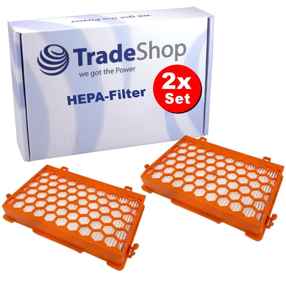 2x Trade-Shop H13 HEPA-Filter/Staubsaugerfilter kompatibel mit Thomas crooSer one, eco 2.0, parquet, parquet 2.0, animal Bodenstaubsauger