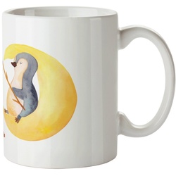 Mr. & Mrs. Panda Tasse Pinguin Mond – Weiß – Geschenk, Große Tasse, Grosse Kaffeetasse, schl, XL Tasse Keramik weiß