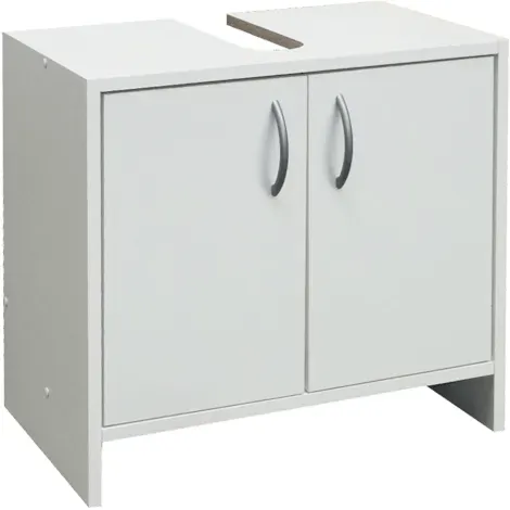 Multi Praxis Badezimmerschrank unter Waschbecken 55x53x33,5 cm weiß matt SKDEMONT