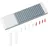 Ultradex T-Kartentafel 529120 20 Karten 8,4 x 51 cm Silber