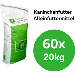 EVita Kaninchenfutter 60 x 20kg,  Pellets Allround Futtermittel für Ka