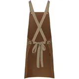 KARLOWSKY Kochschürze, Latzschürze Urban-Look mit Kreuzbändern und Tasche (One Size)