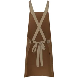 KARLOWSKY Kochschürze, Latzschürze Urban-Look mit Kreuzbändern und Tasche (One Size)