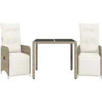 vidaXL Garten-Bistro-Set 3-tlg. Braun