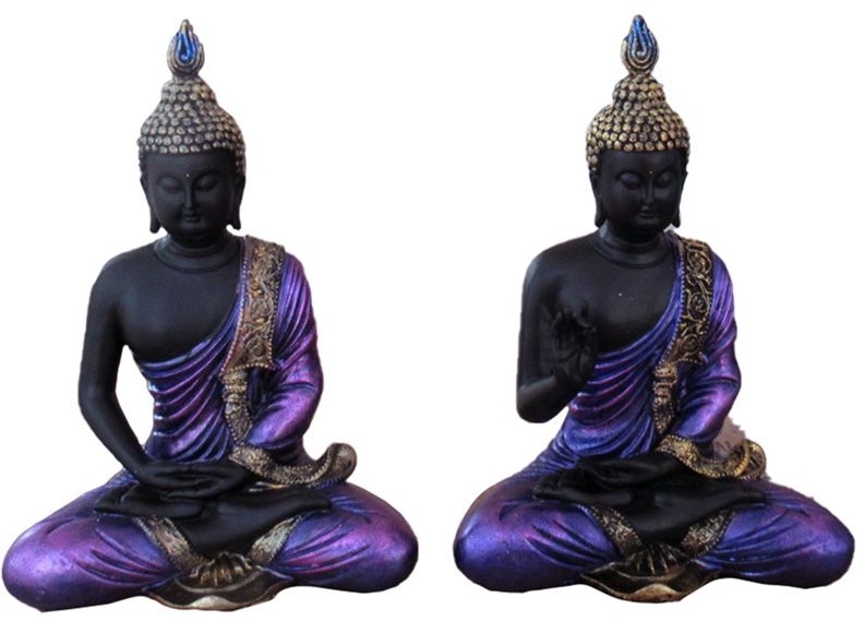 Lila und schwarzer Thai Buddha Lotos
