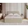 kaiser möbel Schlafzimmerbett Bloom mit abgerundetem Kopfteil, Stoff Komodo Dunkelbeige 120x200 cm - Beige