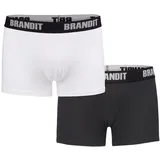 Brandit Textil Boxershorts Logo schwarz/weiß XXL 2er Pack