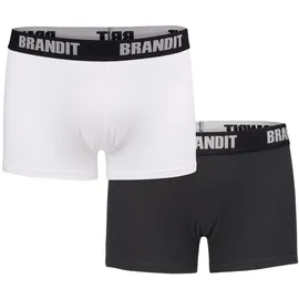 Brandit Textil Boxershorts Logo schwarz/weiß XXL 2er Pack