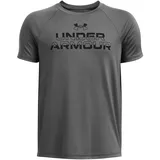 Under Armour Tech Split Wordmark Kurzarm-t-shirt - Castlerock / Black - 14-16 Jahre