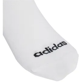 adidas Linear gepolsterte Crew Socken 6er Pack Schwarz/Weiß 40-42