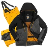 Killtec Skianzug Kinder Jungen Skijacke + Skihose (Gr. 128) gelb|schwarz 128 (8J)