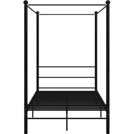vidaXL Himmelbett Schwarz Metall 120x200 cm