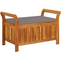 VidaXL Garten-Truhenbank mit Kissen 91 cm Massivholz Akazie