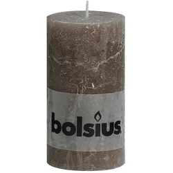 Stumpenkerze Rustik Shine 10cm Ø 5cm Rustikales Taupe