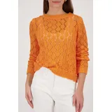 Monari Rundhalspullover Orange 40