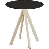 Essentials Infinity Klapptisch 70 x 70 x 73,2 cm schwarz/khaki