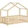 ML-Design Hausbett 70 x 140 cm Kiefer natur beige