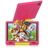 Wqplo Tablet für Kinder, 10 Zoll, Android 12, 32 GB, 5000 mAh, Bluetooth, IPS, HD, 1280 x 800, Google Services, Kindersicherung(Rosa)