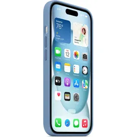 Apple iPhone 15 Plus Silikon Case mit MagSafe winterblau