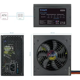 TooQ TQAPOLO-600SP – 600 W ATX-Netzteil mit aktivem PFC, Schwarz