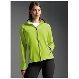 TRIGEMA Trainingsjacke TRIGEMA "TRIGEMA Praktische Sportjacke aus Microfaser", Damen, Gr. XL, gelb (lemon), 92% Polyester, 8% Elasthan, Jacken