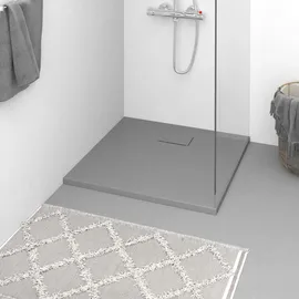 vidaXL Duschwanne Smc Grau 80x80 cm