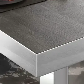 GGM Möbel Bistro Loungetisch 70 x 70 x 41 cm Wenge/Edelstahl