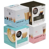 Kaffeekapseln geeignet für NESCAFÉ® Dolce Gusto®-Set Black & White & Flavoured (64 Portionen)