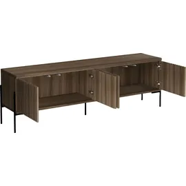 Home Affaire Lowboard HOME AFFAIRE "Valloire", braun, B:176cm H:55cm T:38cm, MDF, Spanplatte, Sideboards, Lowboard, Kommode, Push-to-open Funktion, Breite 176 cm