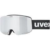 Uvex pwdr FM - Skibrille für Kinder - mit Visier - beschlagfrei - white matt/silver-clear - one size