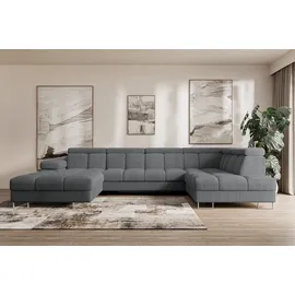 altdecor Ecksofa COMA U Cord 3-Sitzer Dunkelgrau