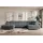 altdecor Ecksofa COMA U Cord 3-Sitzer Dunkelgrau