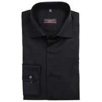 Eterna Langarmhemd MODERN FIT Cover Shirt in schwarz unifarben, schwarz, 42