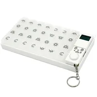 BESTOMZ Pillenbox Mit Alarmfunktion 7 Tage 28 Fächer Medikamentenbox Mit 5 Alarmgruppen Und Leuchtender Lcd Hintergrundbeleuchtung Für Medikamente Und Vitamine
