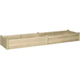 Outsunny Hochbeet 244 x 61,5 x 27 cm Beige